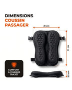 Dimensions du Coussin Passager : 21 cm × 31 cm × 3,5 cm