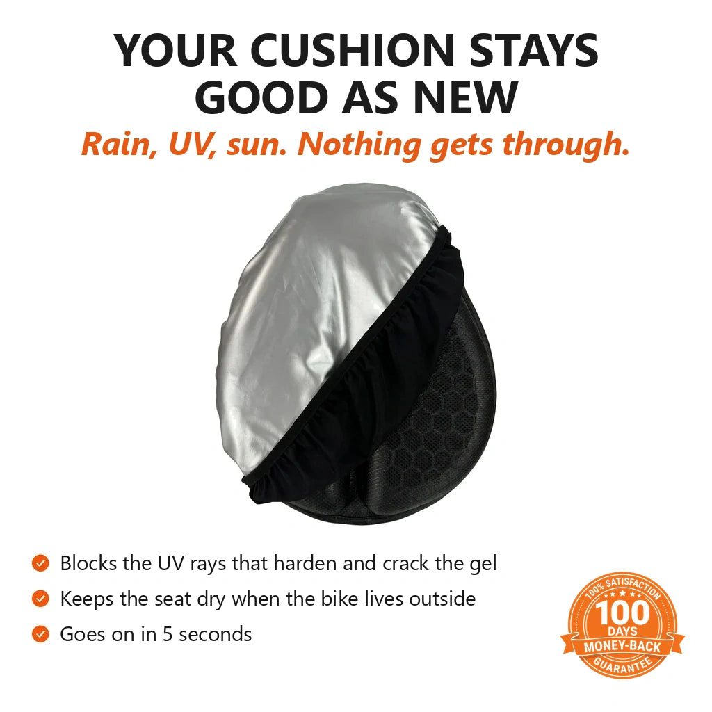 UV protective cover for the rider cushion