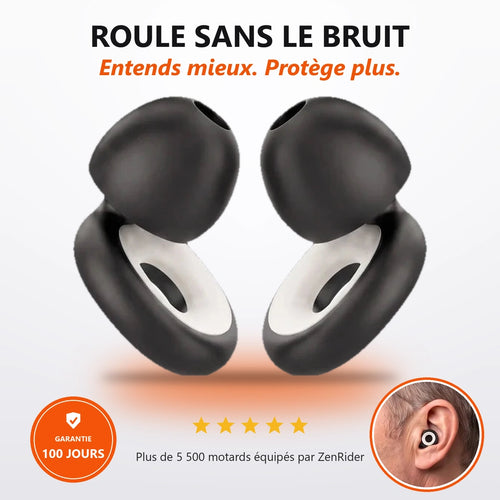 Bouchons d'oreilles pour motards ZenRider : roule sans le bruit