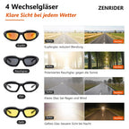 Blendschutz-Brillenset mit 4 Wechselgläsern ZenRider™