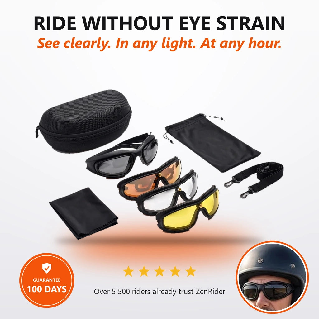 4-Lens Anti-Glare Glasses Kit ZenRider™
