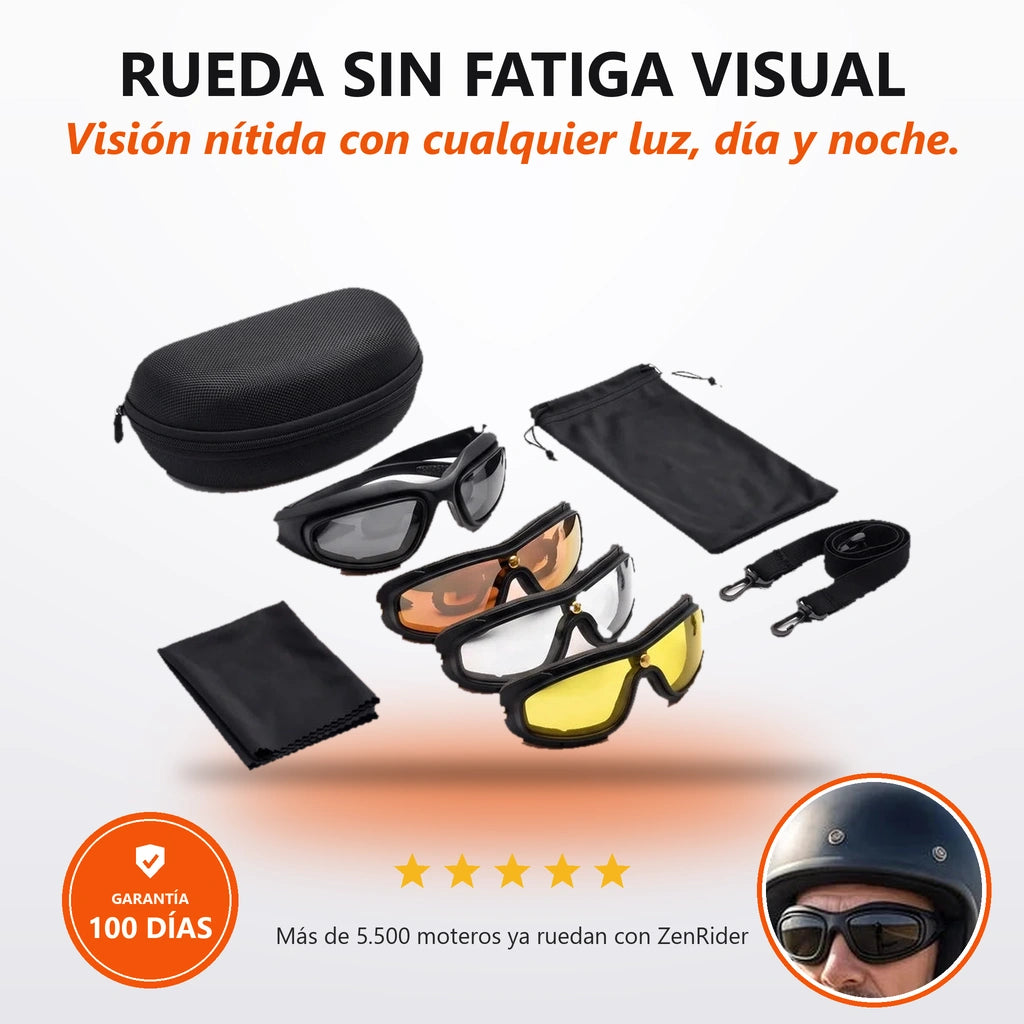 Kit de gafas antirreflejos con 4 lentes ZenRider™