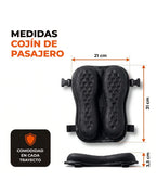 Medidas del Cojín de Pasajero: 21 cm × 31 cm × 3,5 cm