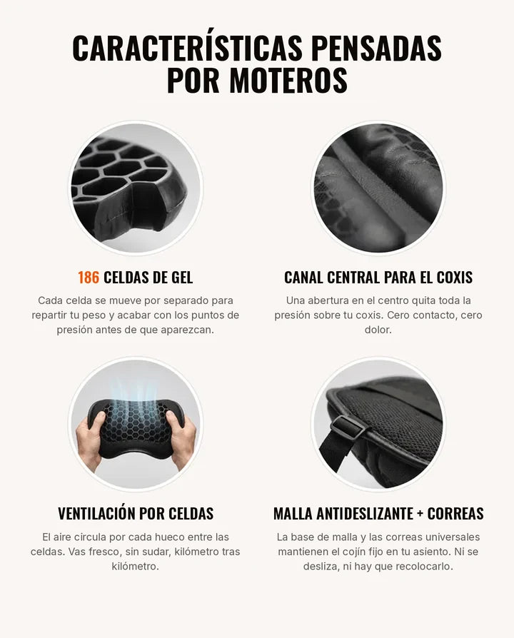 Características pensadas por moteros