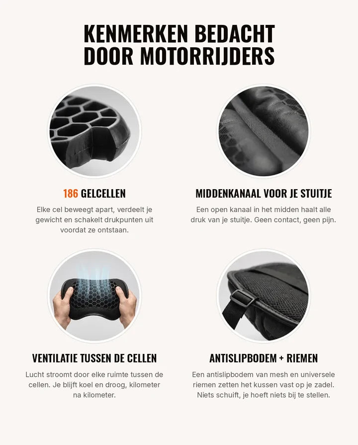 Kenmerken bedacht door motorrijders